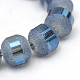 Chapelets de perles en verre électroplaqué X-EGLA-S131-8mm-A04-4