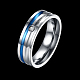 День святого Валентина кольцо на палец из титановой стали с фианитом RJEW-BB18930-8-2