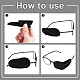 Creatcabin 18 pz 3 colori occhiali benda sull'occhio AJEW-CN0001-80B-5