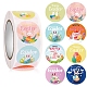 8 Patterns Easter Theme Paper Self Adhesive Rabbit Stickers Rolls PW-WG71405-01-1