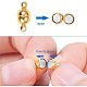 PandaHall Elite 100 sets Oval Brass Magnetic Clasps For Jewelry DIY Craft Making KK-PH0035-11-3