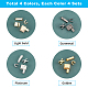 パンダホールエリート衣料品アクセサリー  真鍮ジッパー修理ジッパーストッパーとプラグダウン  ミックスカラー  6.5x4x4.5mm  4x4.5x2.5mm  16セット KK-PH0001-53B-4