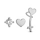 Модные серьги Shegrace с родиевым покрытием и 925 сердечками из стерлингового серебра JE264A-1