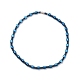 Bracelet de collier de perles de colonne en hématite synthétique et laiton avec fermoirs magnétiques SJEW-G079-01A-2