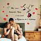 SUPERDANT Kiss and Red Lips Wall Stickers Roses Wall Decals Peel and Stick Removable Colorful Wall Stickers for Women's Bedroom Living Room Decor DIY-WH0228-687-4