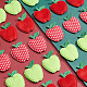 CHGCRAFT 80Pcs 3Style Apple Christmas Decorations Plush Cloth Ornament Accessories Apple Cloth Decorate for DIY Hair Clips Christmas Candy Party Decorations FIND-CA0005-64-6
