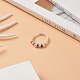 Bague de doigt de perles tressées de graines japonaises de la fête de l'indépendance RJEW-TA00061-2