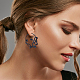 Anattasoul 3 paires 3 couleurs alliage serpent enveloppé anneau boucles d'oreilles pour les femmes EJEW-AN0001-63-4