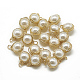 ABS Kunststoff Nachahmung Perlen Charms X-KK-T032-091G-3