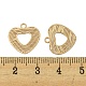 Brass Etched Metal Embellishments Pendants KKC-D001-04KCG-3