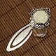 20mm Clear Domed Glass Cabochon Cover for Antique Silver DIY Alloy Portrait Bookmark Making DIY-X0125-AS-NR-3