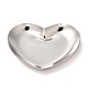 Placa de exhibición de joyería de acero inoxidable corazón 430 STAS-P289-02P-1