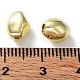 めっき合金ビーズラック  不規則な楕円形  ゴールドカラー  8x7x6mm  穴：1.2mm PALLOY-Q458-16G-2