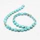 Rondes plat perles turquoise synthétique brins TURQ-I022-10x5mm-05-2