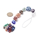 7 Chakra Nuggets Natural Gemstone Pocket Pendant Decorations HJEW-JM01049-02-3
