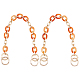 SUPERFINDINGS 1Pc 18.9 inch Acrylic Purse Chain Handle Purse Replacement Chain Dark Orange Crossbody Shoulder Handle Strap with Golden Swivel Clasps for Bag Purse DIY Making Accessories FIND-WH0014-07-1
