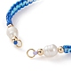 Fabrication de bracelets en cordon tressé en polyester réglable AJEW-JB00859-4