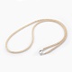 Brass Mesh Chain Necklaces NJEW-F241-01G-A-1