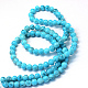 Chapelets de perles rondes en verre peint de cuisson X-DGLA-Q019-8mm-76-3