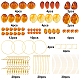 Sunnyclue 1 boîte bricolage 10 paires de perles en forme de larme perles d'ambre acryliques pour kit de fabrication de boucles d'oreilles plat rond brun sable ovale chocolat perles acryliques débutants bricolage artisanat femmes adultes DIY-SC0018-53-2