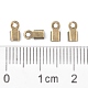 アイアン製折りたたみ式カシメエンドパーツ  圧着コードの端を折ります  アンティークブロンズ  6x3x2.3mm  穴：1.2mm IFIN-ZX994-AB-3