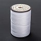 ラウンドワックスポリエステル糸ストリング  マイクロマクラメコード  ツイストコード  革縫い用  ホワイト  0.55mm  約131.23ヤード（120m）/ロール YC-D004-02C-066-1