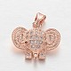 Brass Micro Pave Cubic Zirconia Charms ZIRC-L035-33-FF-2