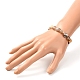 Bracelet extensible perlé d'agate du botswana naturelle BJEW-JB06988-04-3