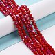 Electroplate Opaque Solid Color Glass Beads Strands EGLA-A034-P1mm-L04-4