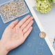 SUPERFINDINGS 240Pcs 4 Size Brass Linking Rings 2 Color Square Hollow Frame Bezels Open Bezel Charm Blank Frame Geometric Charm Connector for DIY Crafts Jewelry Making KK-FH0002-73-3
