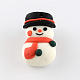 Pendentifs en argile polymère à neige de Noël à la main CLAY-R080-34-1