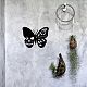 CREATCABIN Skull Butterfly Metal Wall Art Decor Wall Hanging Plaques Ornaments Iron Wall Art Sculpture Sign for Indoor Outdoor Home Livingroom Kitchen Garden Office Decoration Gift Black 6.3 x 7.9inch AJEW-WH0286-001-6