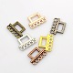 Filigree Rectangle Plating Zinc Alloy Chandelier Components PALLOY-N0099-15-1