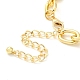 2Pcs 2 Styles Golden Aluminum Pendant Necklaces Set NJEW-P289-02B-G-4