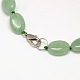 Ovales colliers de perles de pierres précieuses naturelles NJEW-P073-06-2