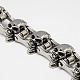 Fashionable Retro 316 Stainless Steel Skull Bicycle Chain Bracelet BJEW-F048-22-2