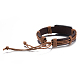 Bracelets de cordon en cuir à la mode unisexe BJEW-BB15581-A-3