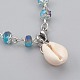 Bracelets en perles de verre avec breloque BJEW-JB04055-3