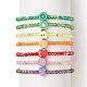 Ensemble de bracelets extensibles en perles de verre 7 pièces 7 styles BJEW-TA00230-1
