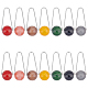 UNICRAFTALE 14Pcs 7 Colors Imitation Gemstone Style Two Tone Acrylic Big Pendants with 304 Stainless Steel Triangle Rings Round Charms 59x22mm for Bracelet Necklace Jewlery Making STAS-UN0037-69-1