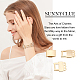 SUNNYCLUE 1 Box 6Pcs Layering Necklace Clasp 18K Gold Plated Multi Strands Fold Over Clasps Layered Brass Connector Lock Magnetic Buckle for Jewelry Making Necklaces DIY Crafts Findings STAS-SC0003-33-5
