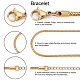 Arricraft 10pcs 2 colores 304 pulseras de cadena de serpiente de acero inoxidable BJEW-AR0001-02-6