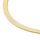 Ionenplattierung (IP) 304 Edelstahl-Halskette mit Fischgrätenmuster für Männer und Frauen NJEW-E076-04A-G-2