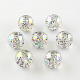 Round AB Color Transparent Acrylic Beads TACR-D005-14mm-06-1