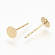 Brass Stud Earring Findings KK-T020-136G-2