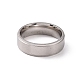 201 anillo liso de acero inoxidable para mujer RJEW-I089-31P-2
