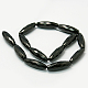 Natural Black Onyx Beads Strands G-E039-FR2-30X10mm-2