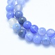 Naturelles bleu perles de calcédoine brins G-G765-30-10mm-3