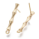 Brass Stud Earring Findings X-KK-N230-08G-NF-2