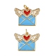 Латунные микро проложить кубического циркония подвески KK-L241-04G-1